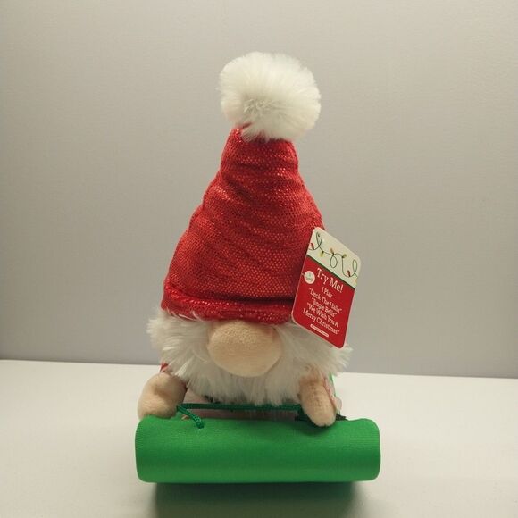 Dandee Animated Santa Gnome Rocking Sled Deck The Halls Jingle Bells Christmas - Picture 1 of 10